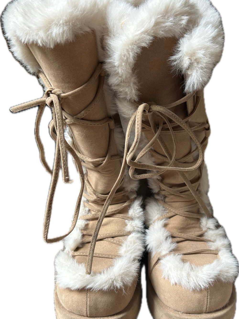 Demonia cubby 311 camel-tan vegan suede